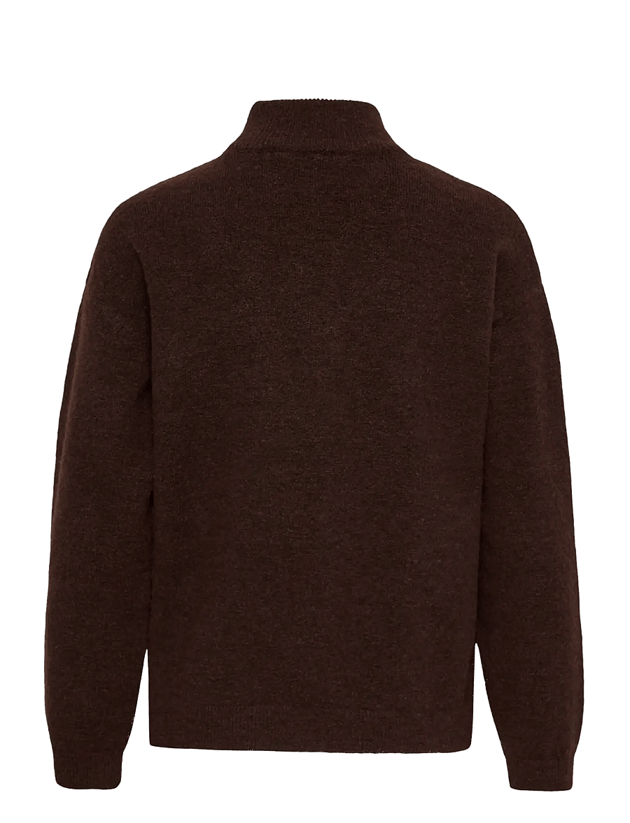Kaffe - KAkailey Knit pullover - stickade tröjor - coffee bean with beige flower - 1