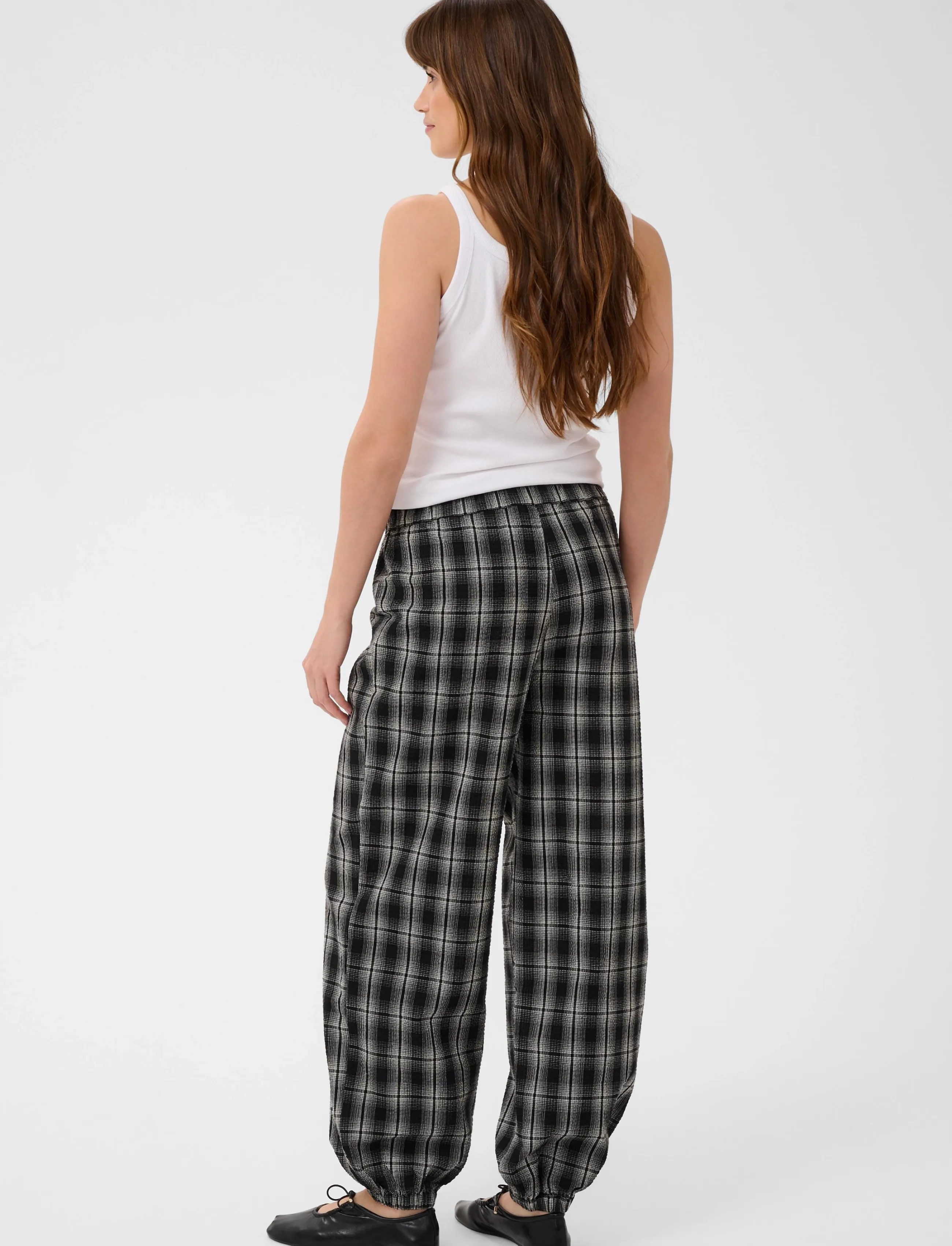 Kaffe - KAulla Pants - black & white check - 4