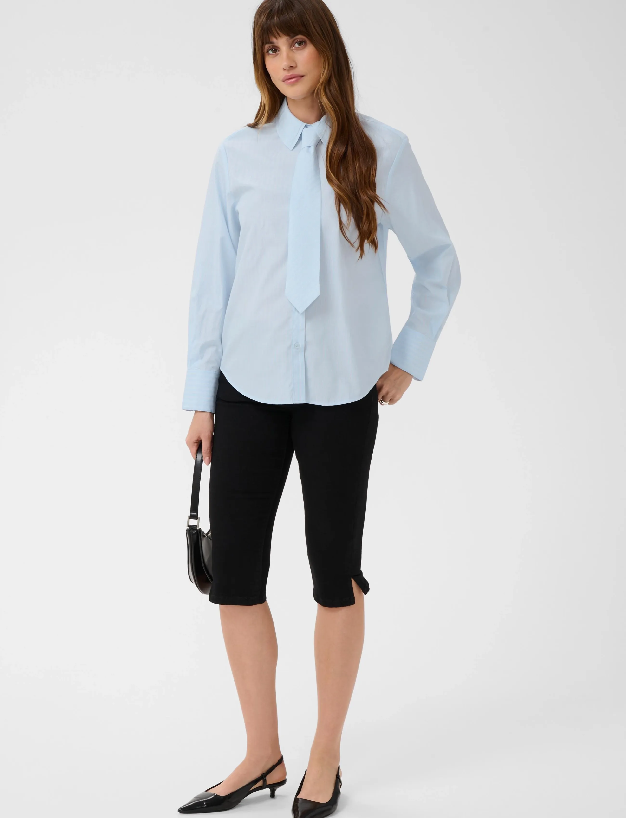 Kaffe - KAliana Shirt - långärmade skjortor - light blue stripe - 3