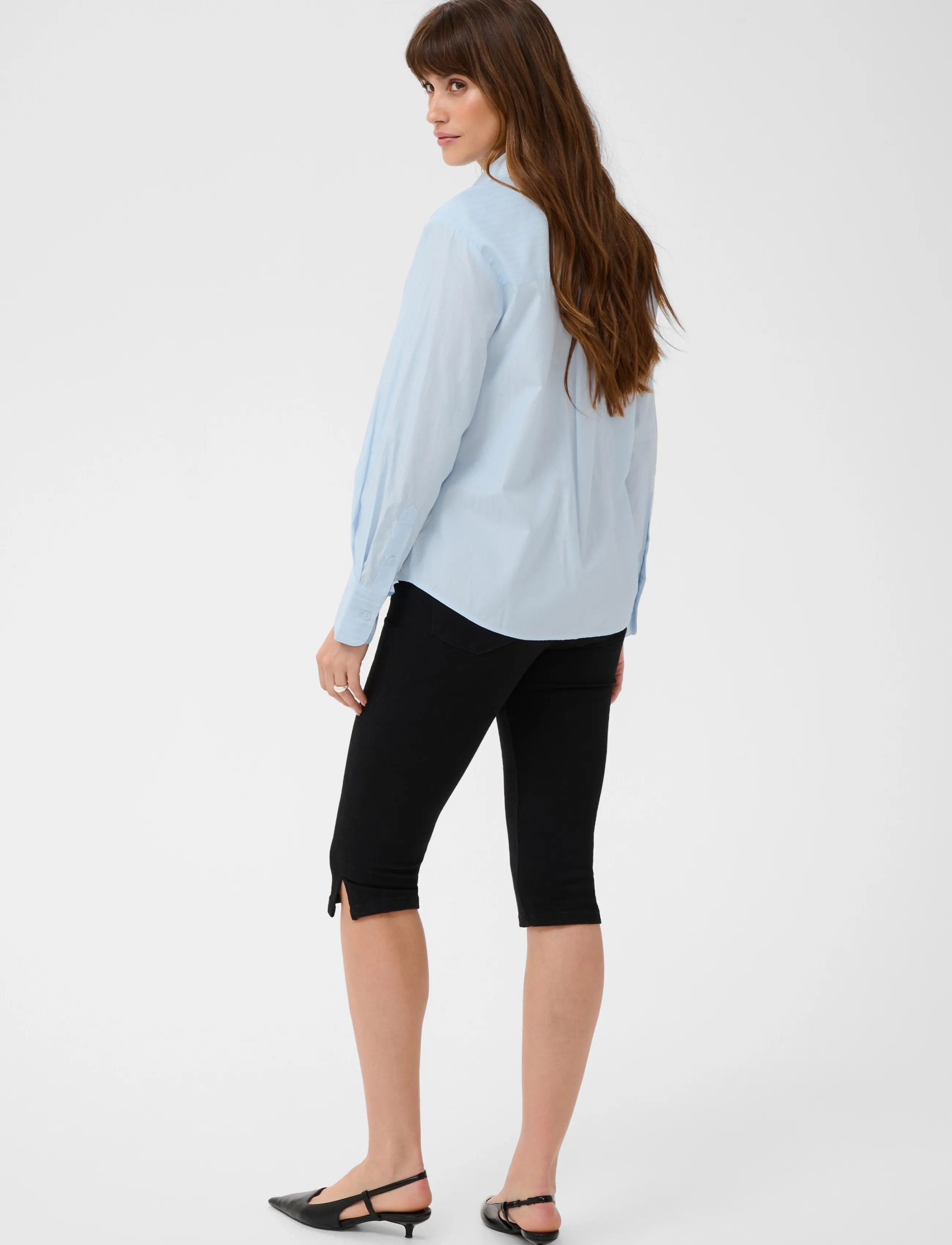 Kaffe - KAliana Shirt - långärmade skjortor - light blue stripe - 4
