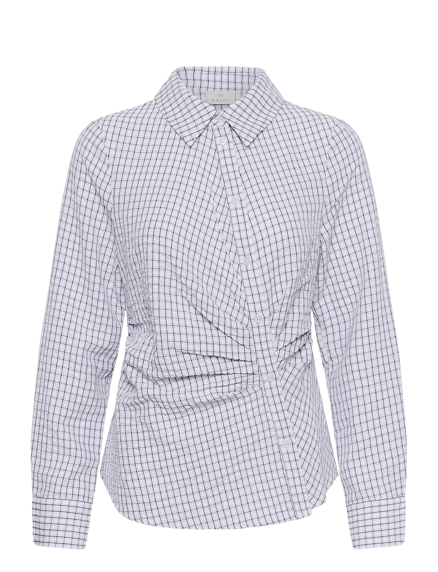 Kaffe - KAiris Shirt - pikkade varrukatega särgid - light blue check - 0