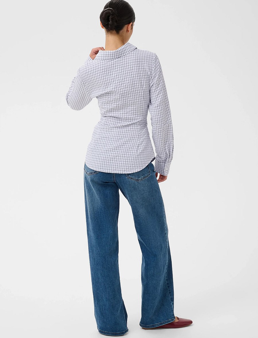 Kaffe - KAiris Shirt - langärmlige hemden - light blue check - 4