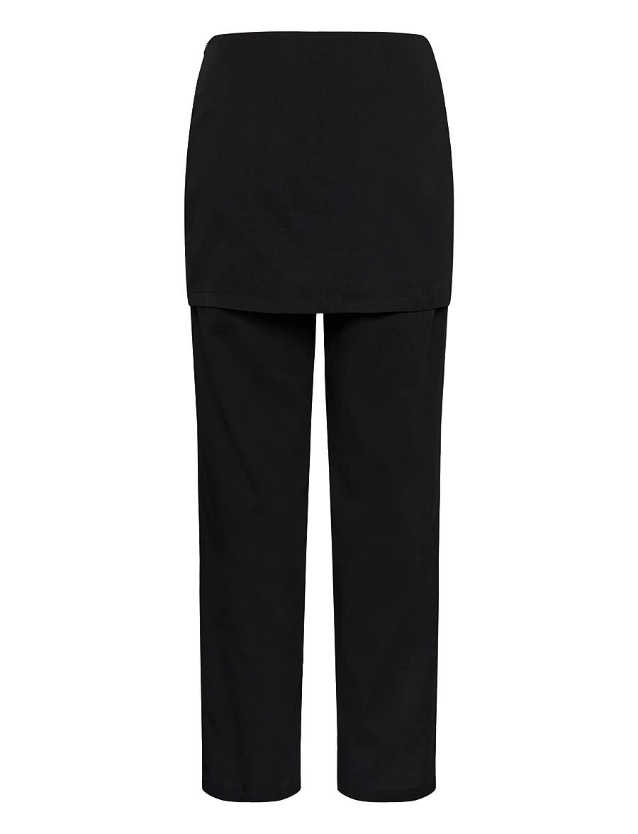 Kaffe - KAjulie Skirt Pants - raka byxor - black deep cc. - 1