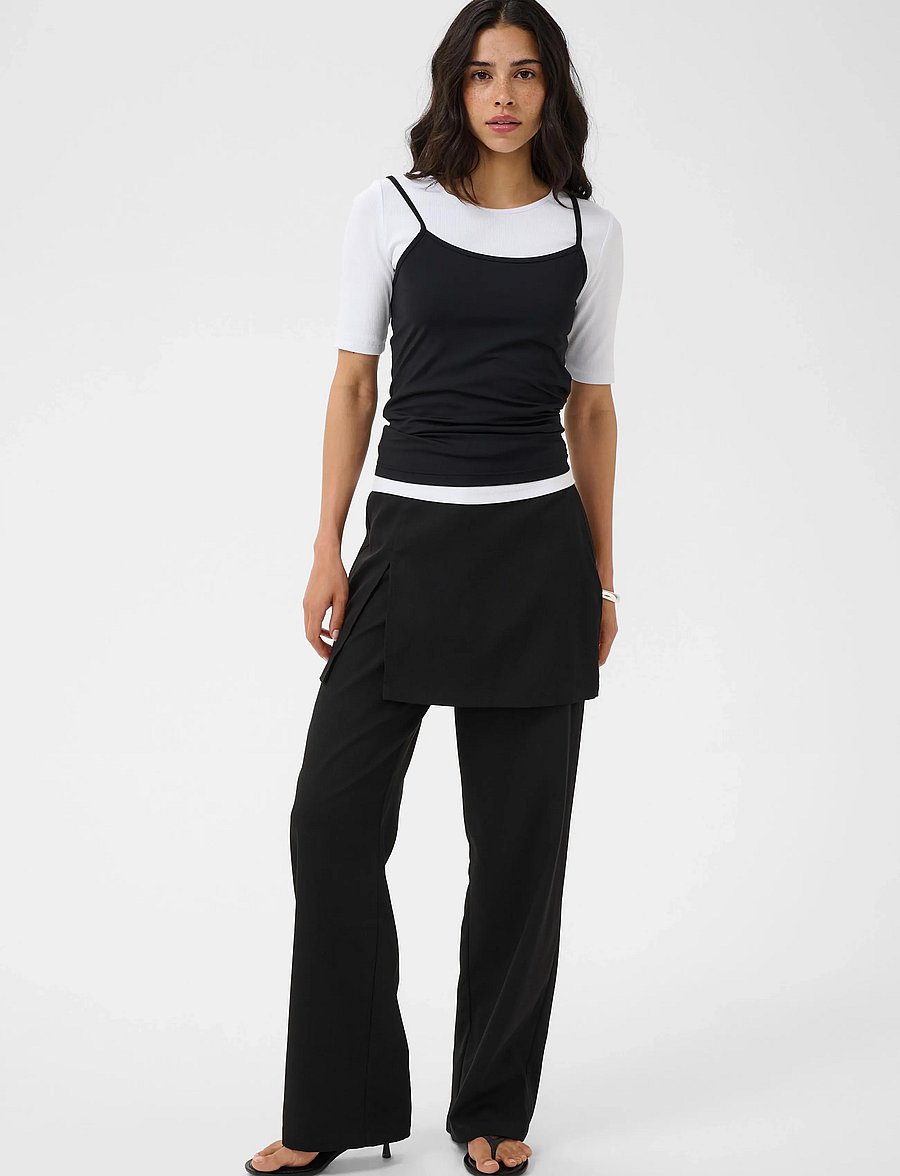 Kaffe - KAjulie Skirt Pants - hose mit geradem bein - black deep cc. - 3