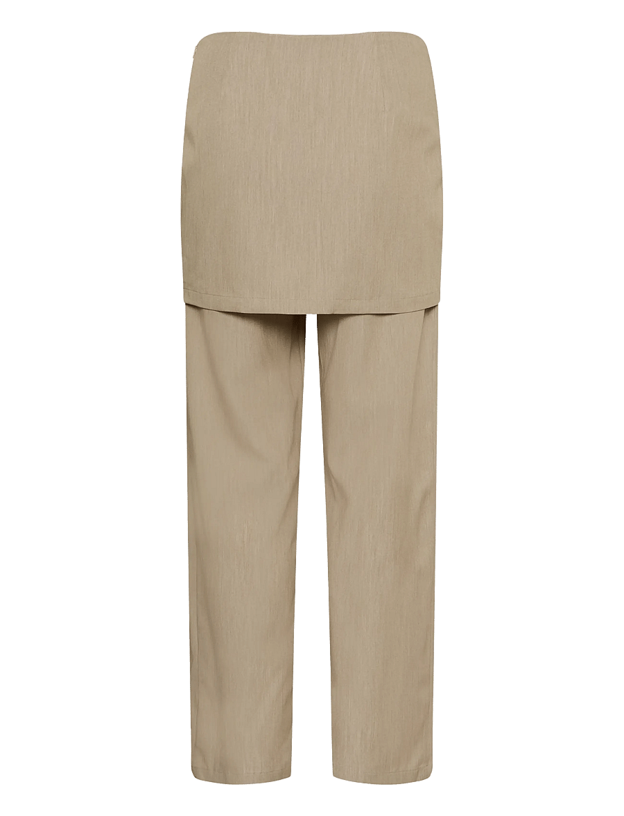 Kaffe - KAjulie Skirt Pants - sirge säärega püksid - chinchilla melange cc - 1