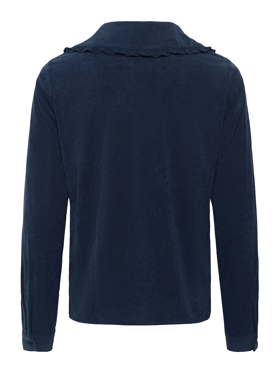 Kaffe - KAsvaja Corduroy Shirt - langärmlige hemden - midnight marine cc - 1