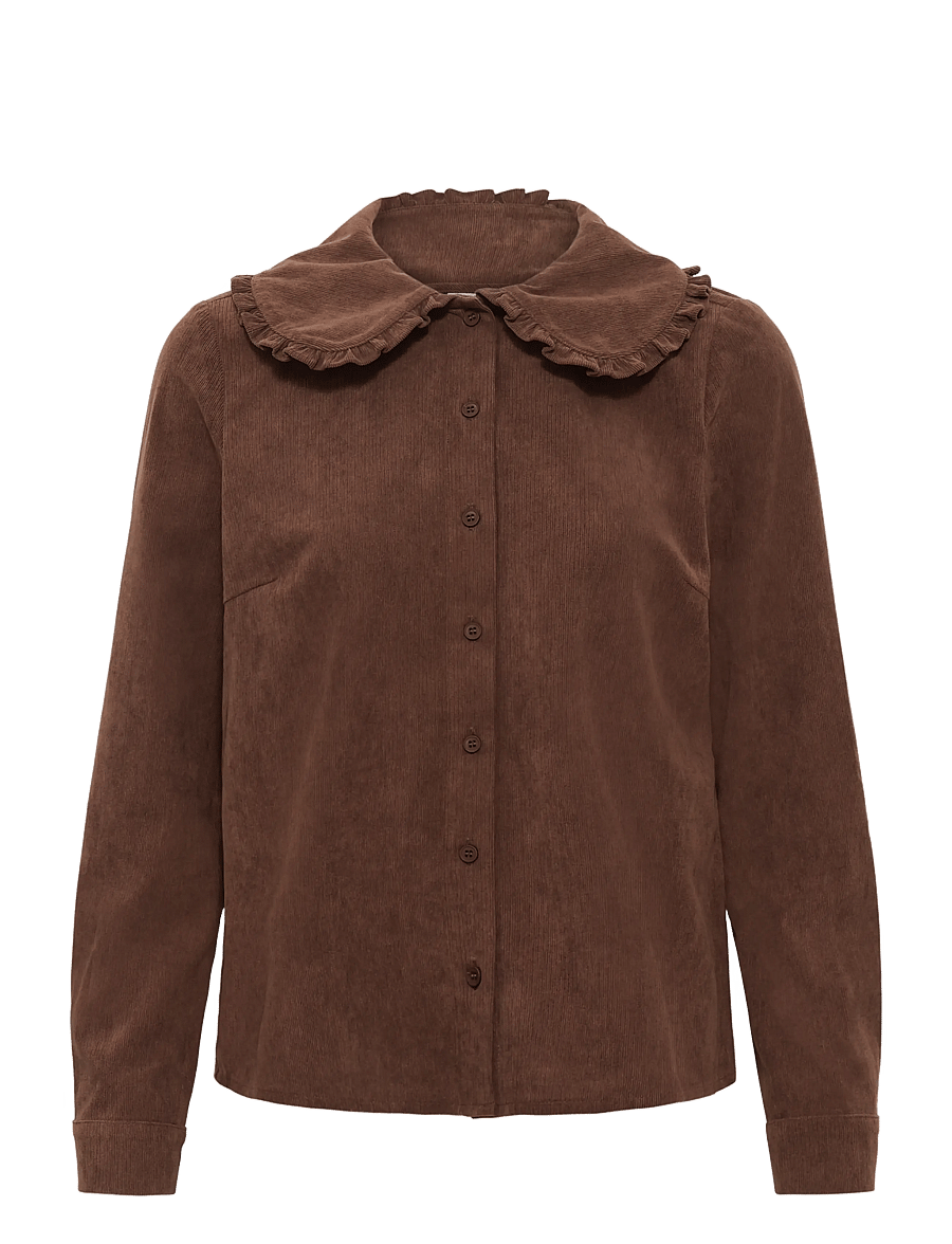 Kaffe - KAsvaja Corduroy Shirt - langärmlige hemden - pinecone cc - 0