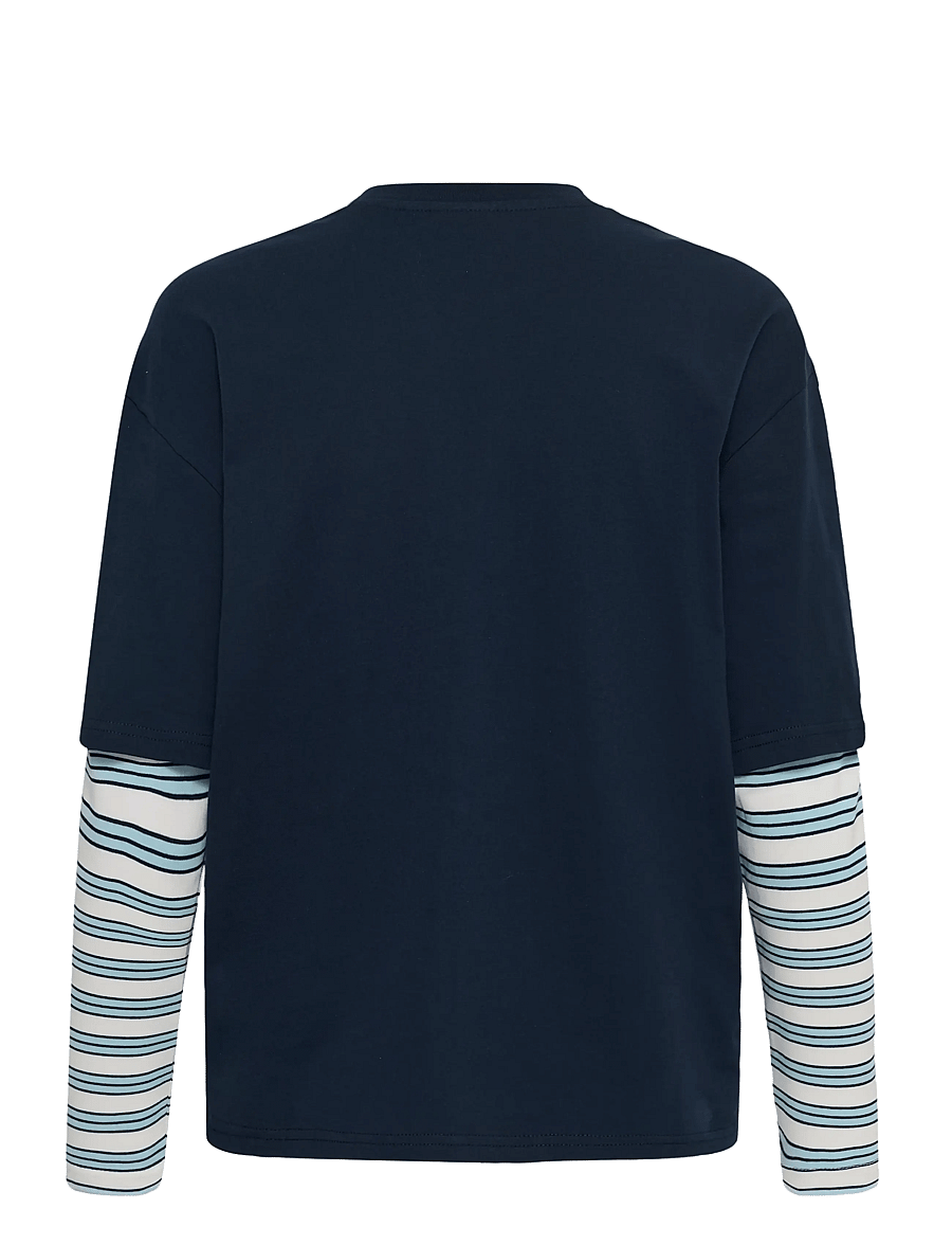 Kaffe - KAloren T-Shirt - langærmede toppe - midnight / blue stripe - 1
