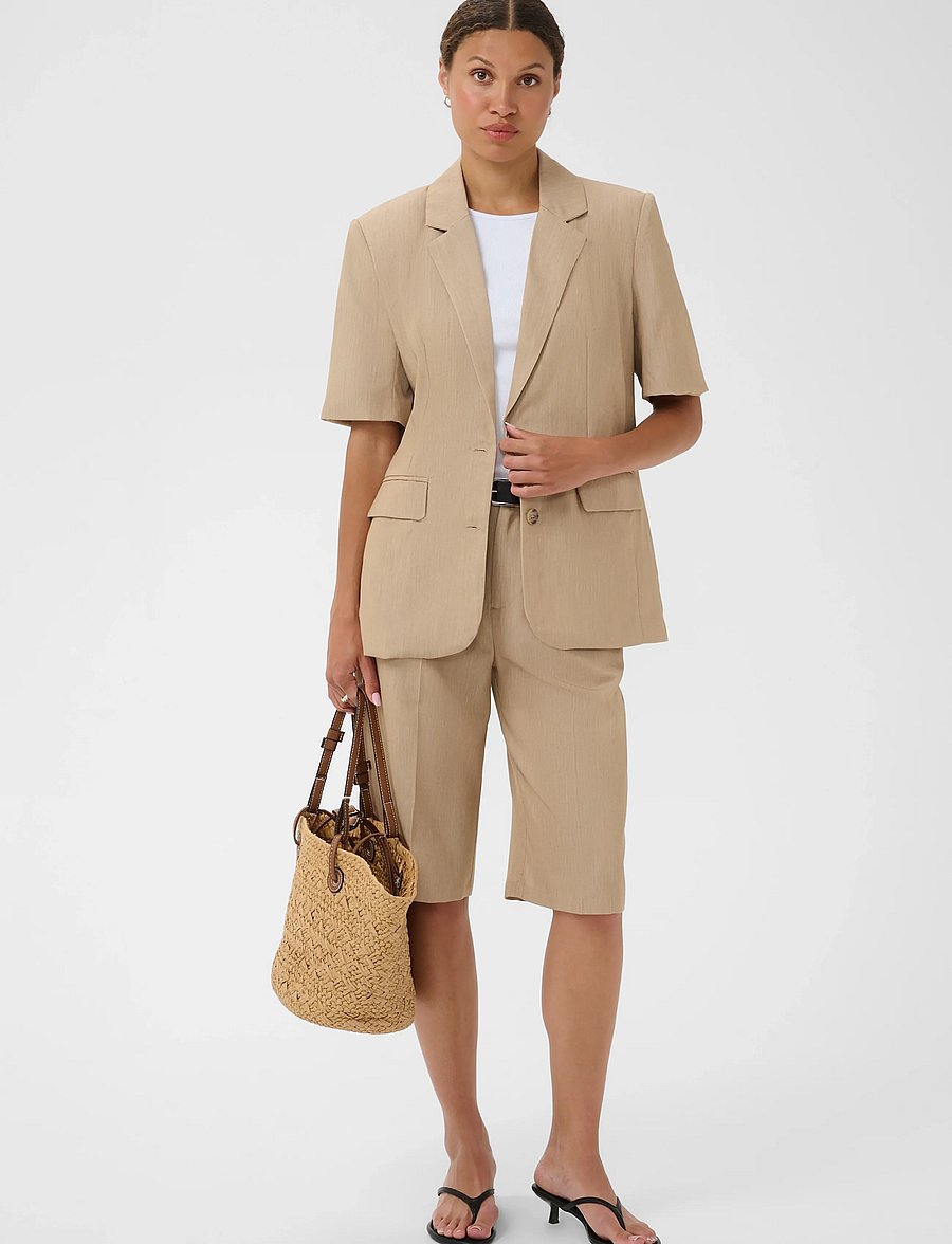 Kaffe - KAjulie Blazer - blazers à fermeture droite - chinchilla melange cc - 3