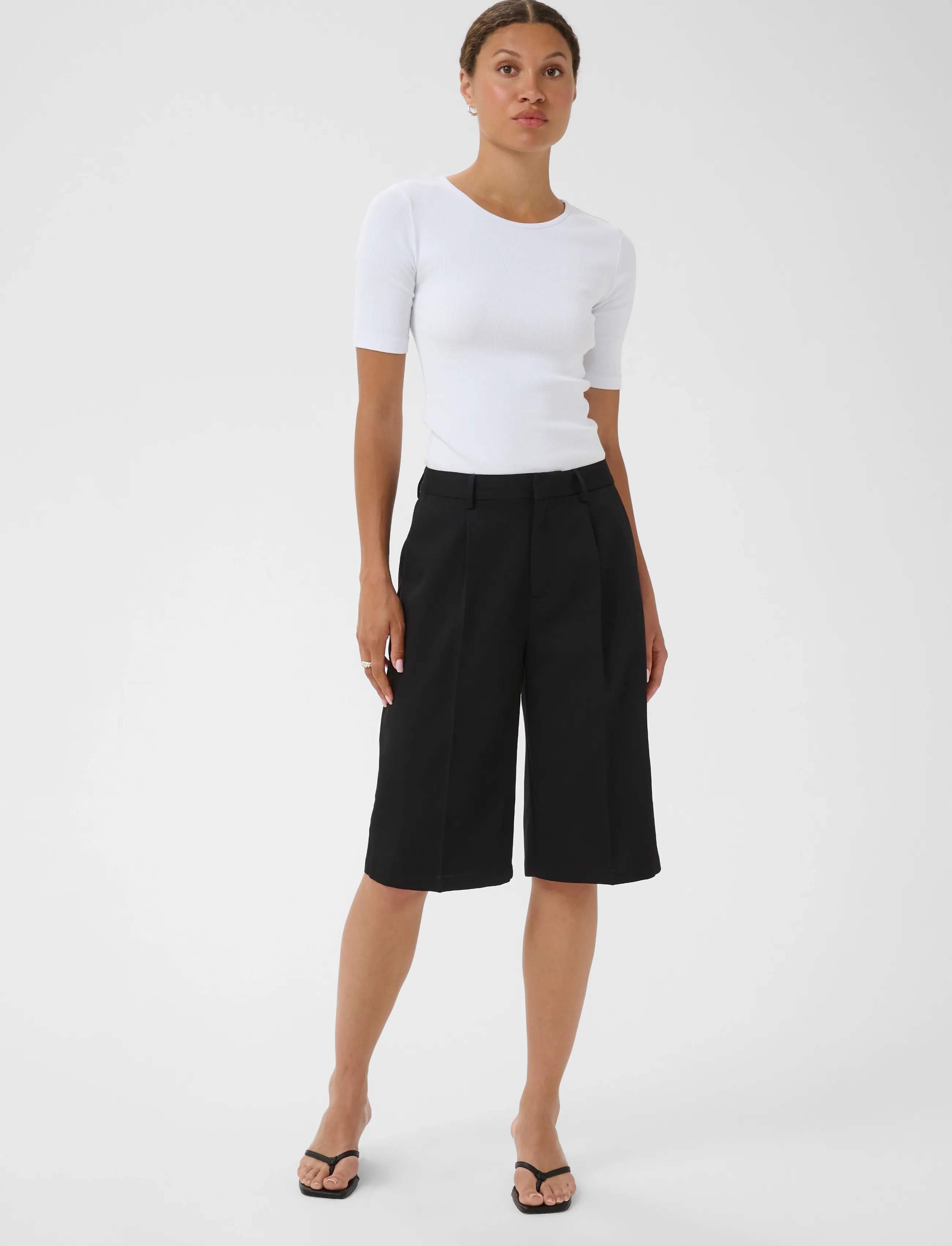 Kaffe - KAjulie Long Shorts - bermudashorts - black deep cc. - 3