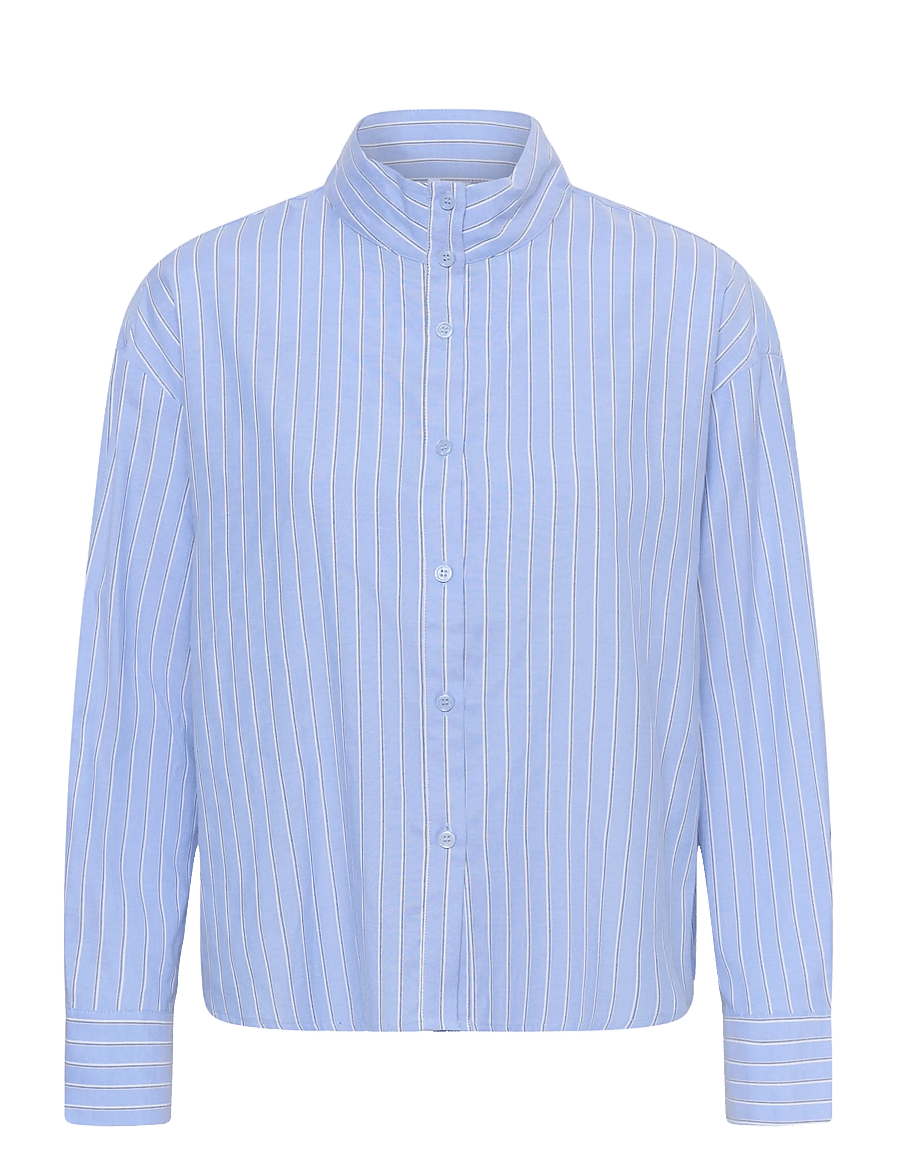 Kaffe - KAamabel Funnel Neck Shirt - blue/white/navy stripes - 0