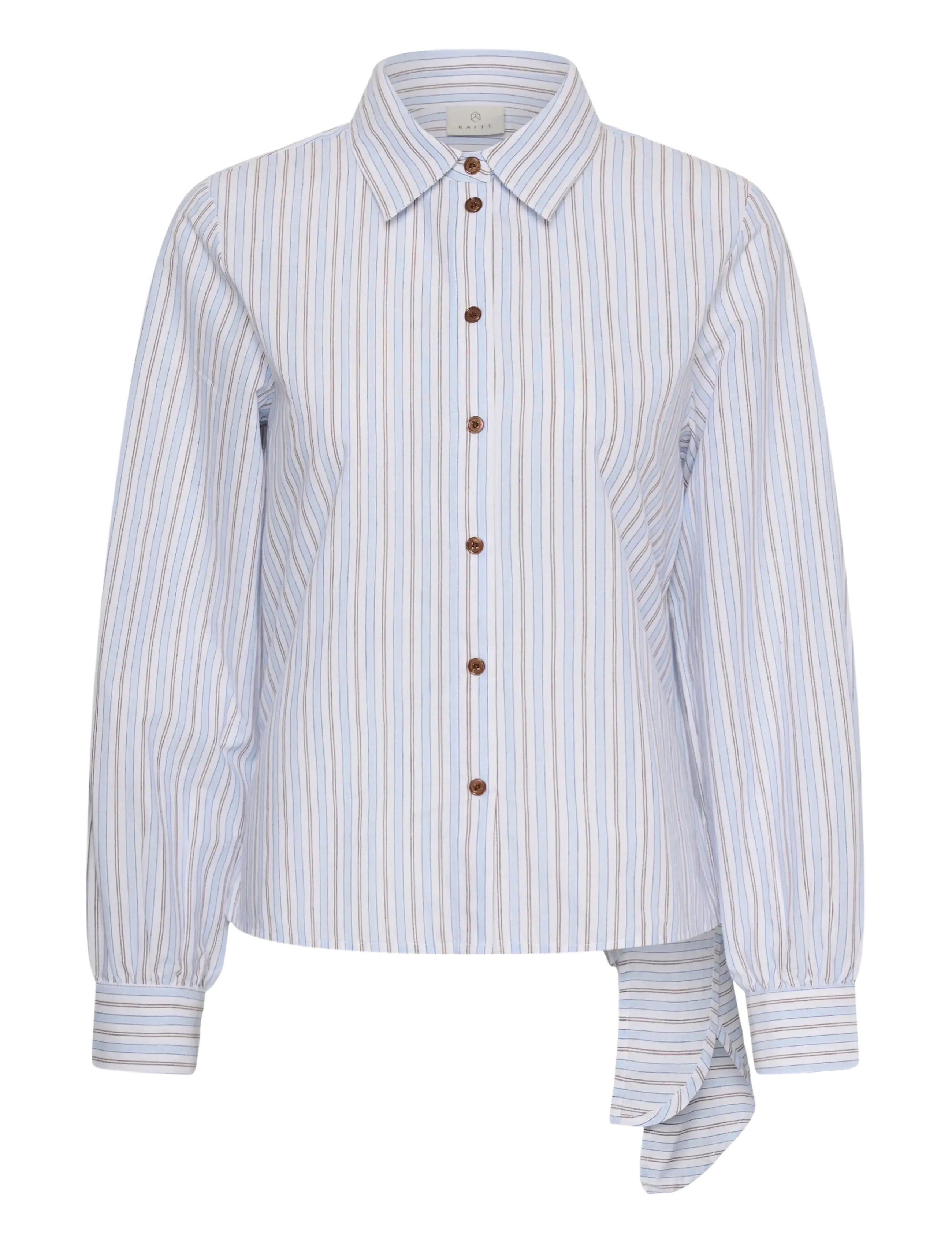Kaffe KAbriony Scarf Shirt - Hemden - ICE WATER/MULTI STRIPE / blue