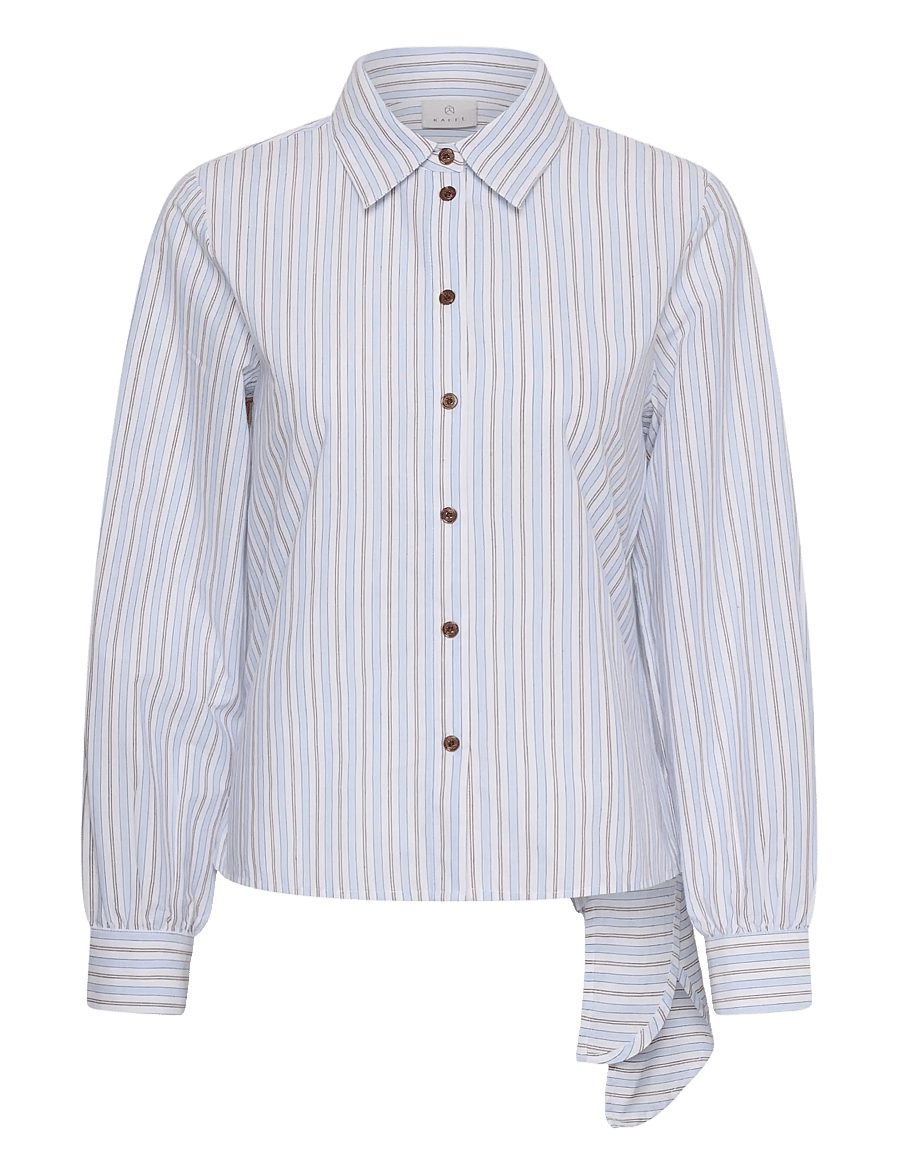 Kaffe - KAbriony Scarf Shirt - pikkade varrukatega särgid - ice water/multi stripe - 0