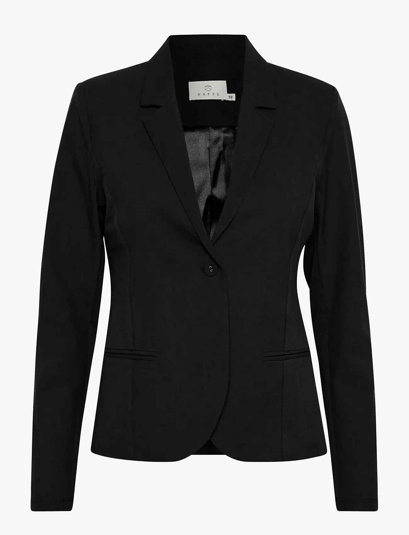 Kaffe - Jillian Blazer - enkeltradede blazere - black deep - 1