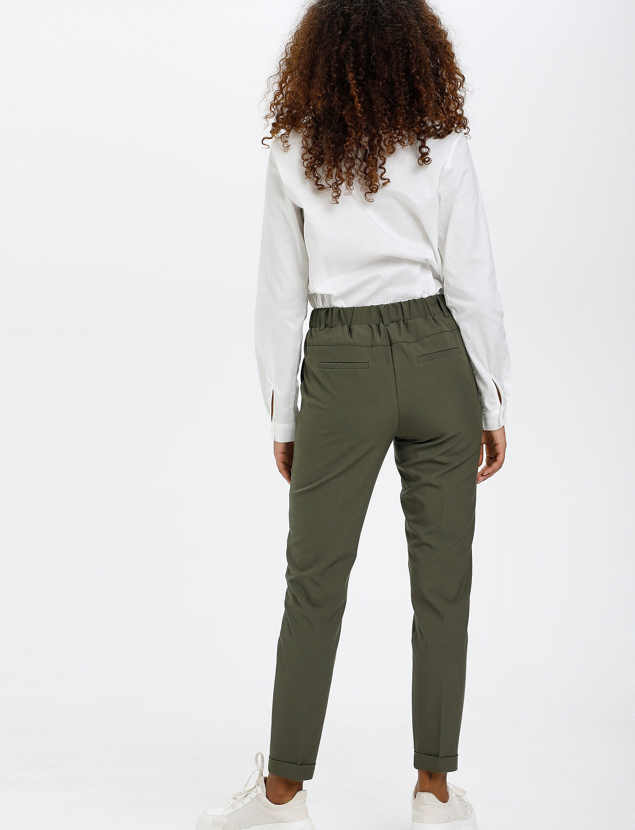 Kaffe - Nanci Jillian Pant - kitsalõikelised püksid - grape leaf - 4