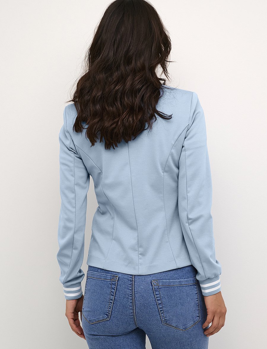 Kaffe - Kinnie Blazer - faded denim / sand stripe - 4