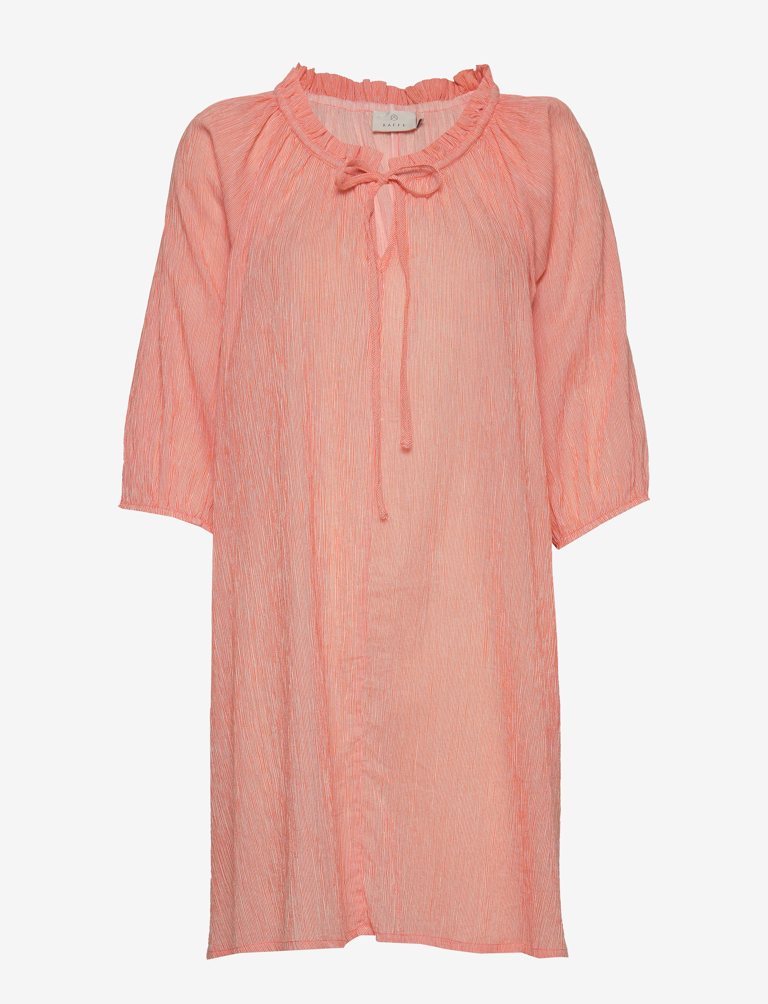 Kaffe KAevelina Dress - Riided - LIVING CORAL/CHALK / pink/rose