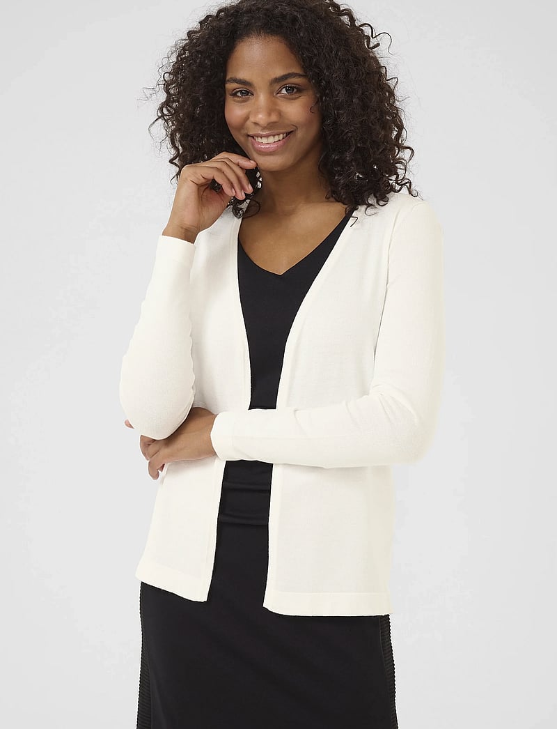 Kaffe - KAfenia Astrid Cardigan - koftor - chalk - 0