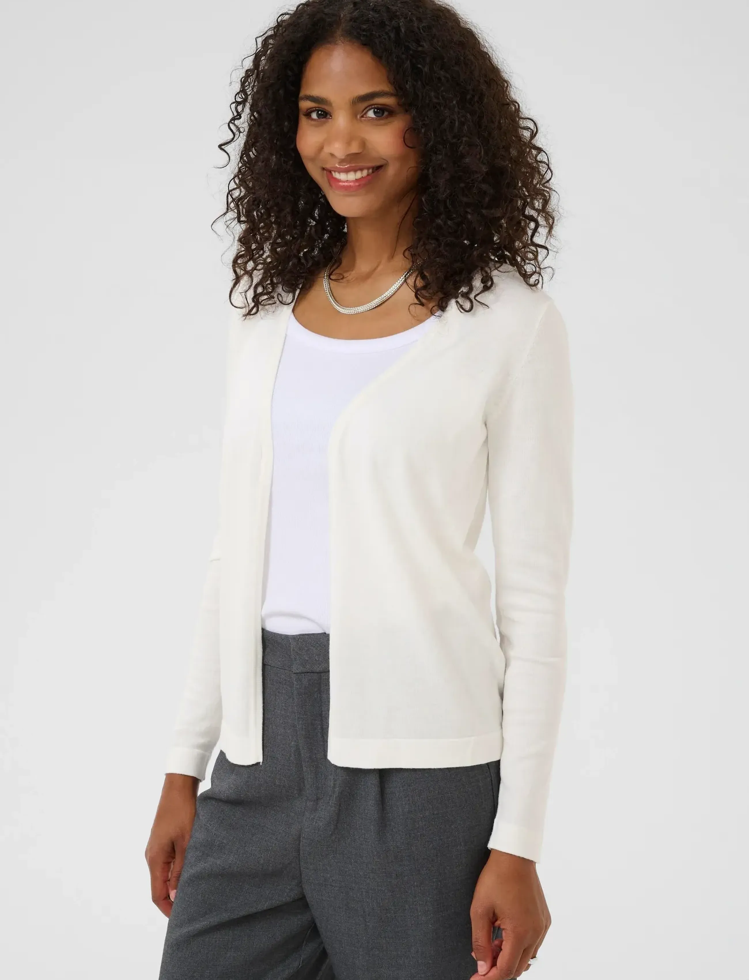 Kaffe - KAfenia Astrid Cardigan - cardigans - chalk - 0