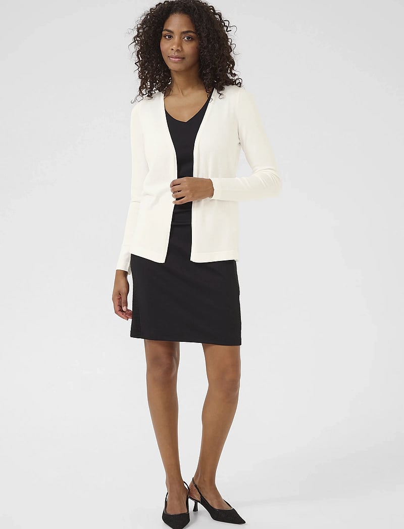 Kaffe - KAfenia Astrid Cardigan - koftor - chalk - 3