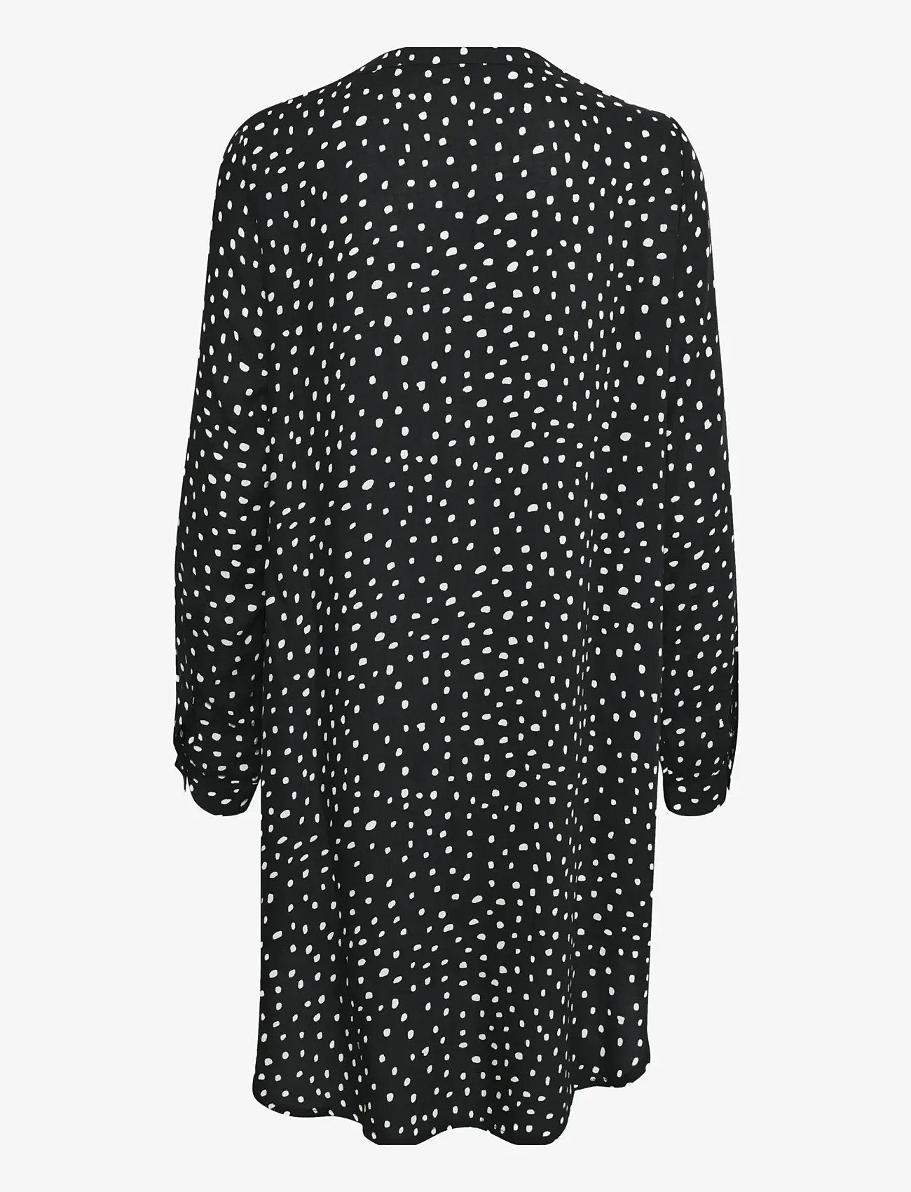 Kaffe - KAmarana Shirt Dress - skjortklänningar - black / chalk dots - 2