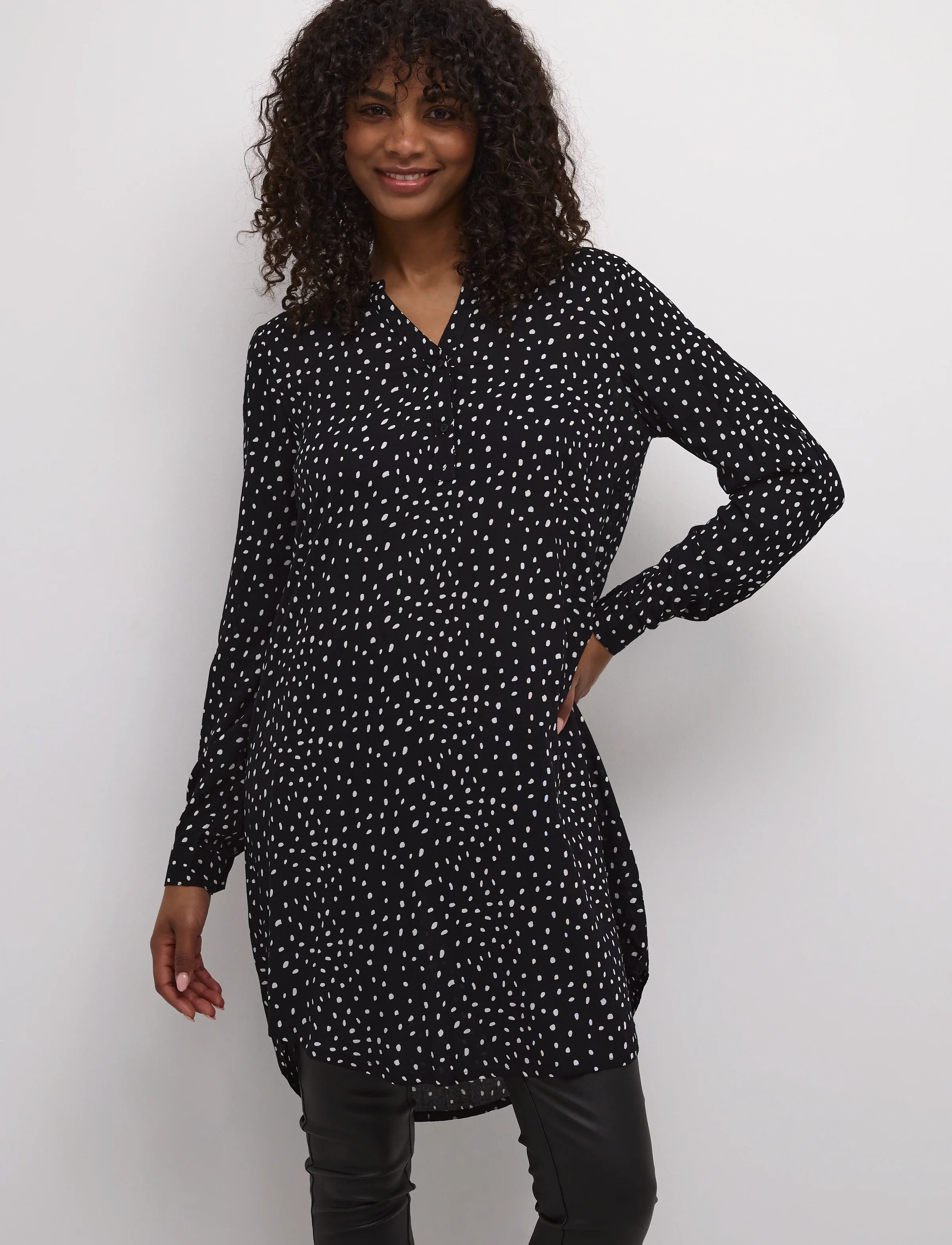 Kaffe Kamarana Shirt Dress, 40, Black, Kjoler > Kort Kjole, Dame