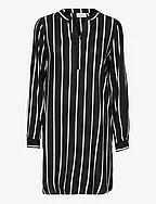 KAmarana Shirt Dress - BLACK / CHALK STRIPE