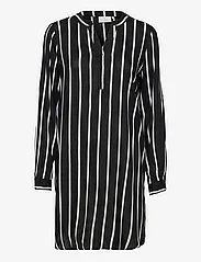 Kaffe - KAmarana Shirt Dress - skjortklänningar - black / chalk stripe - 0