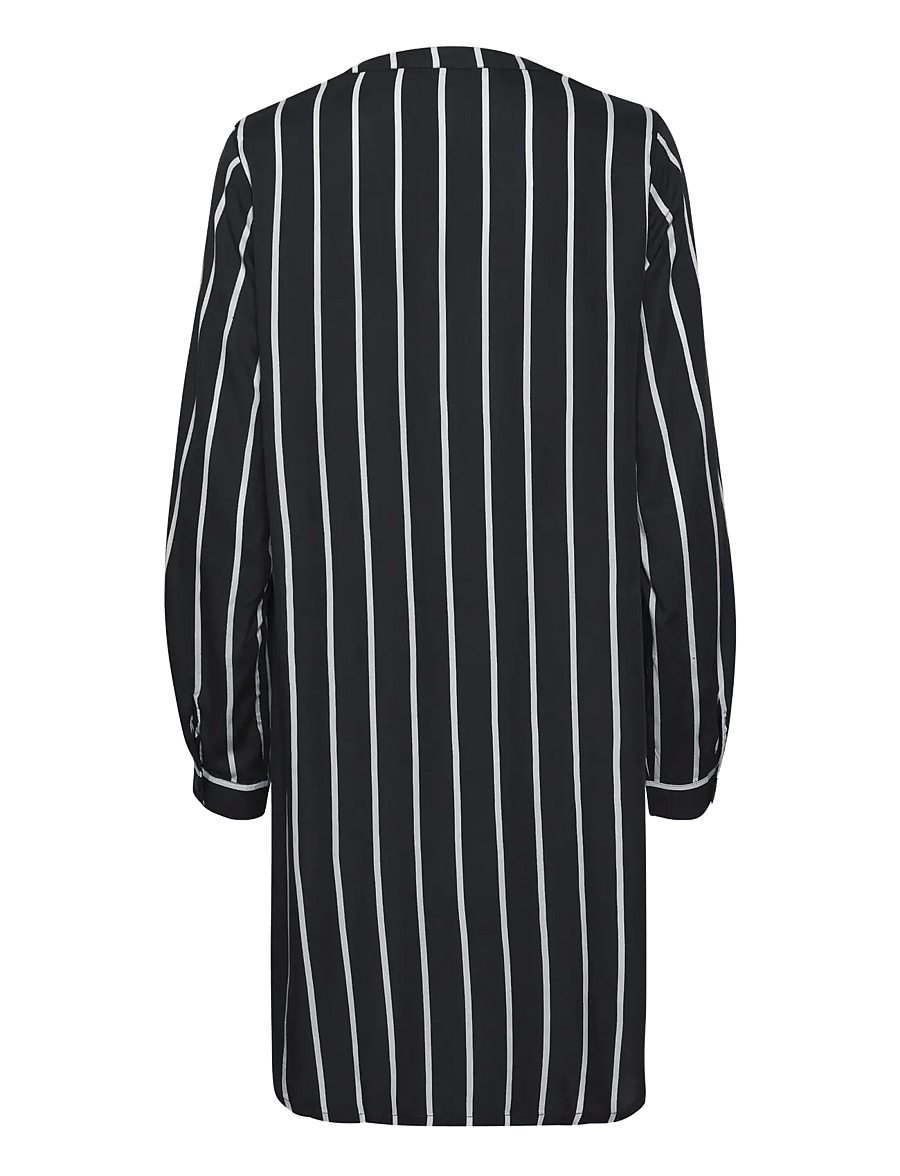 Kaffe - KAmarana Shirt Dress - skjortklänningar - black / chalk stripe - 1