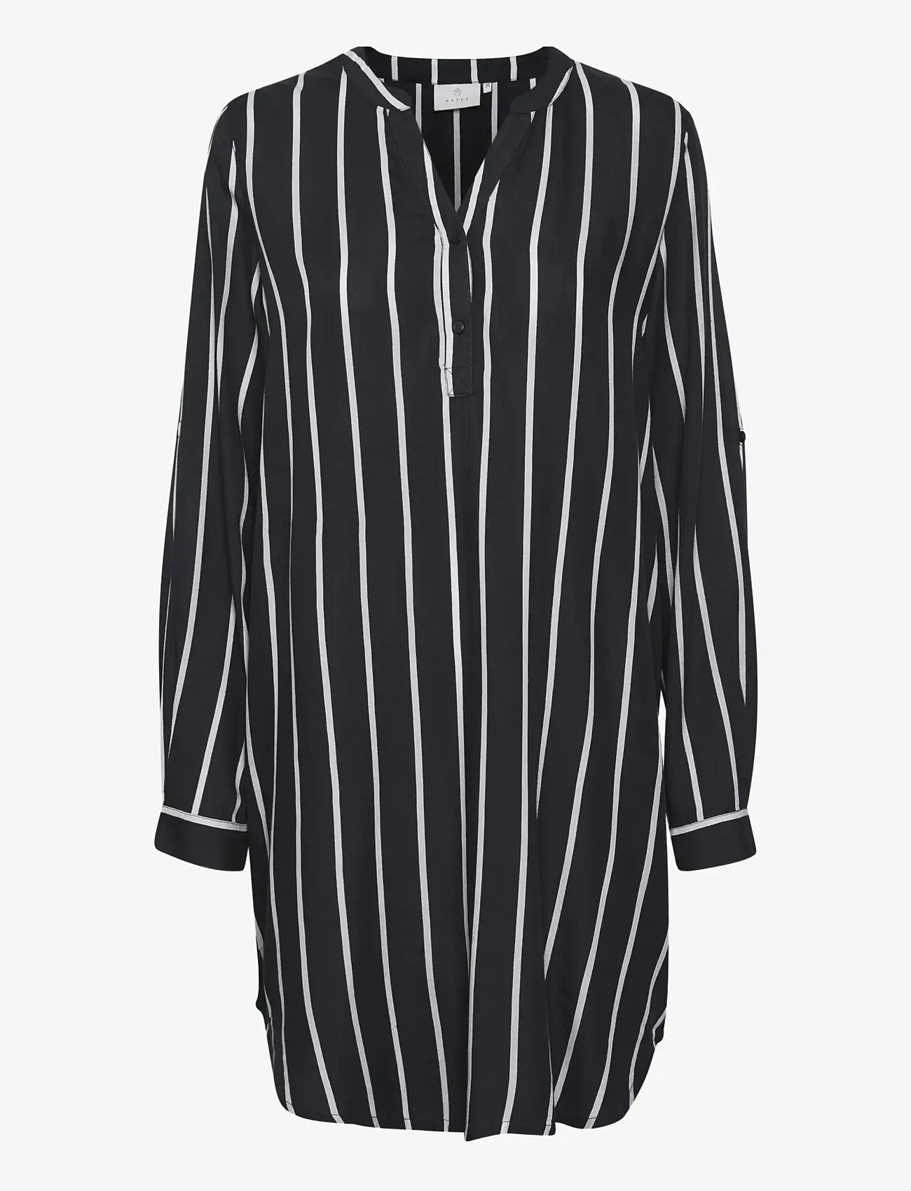 Kaffe - KAmarana Shirt Dress - skjortekjoler - black / chalk stripe - 1