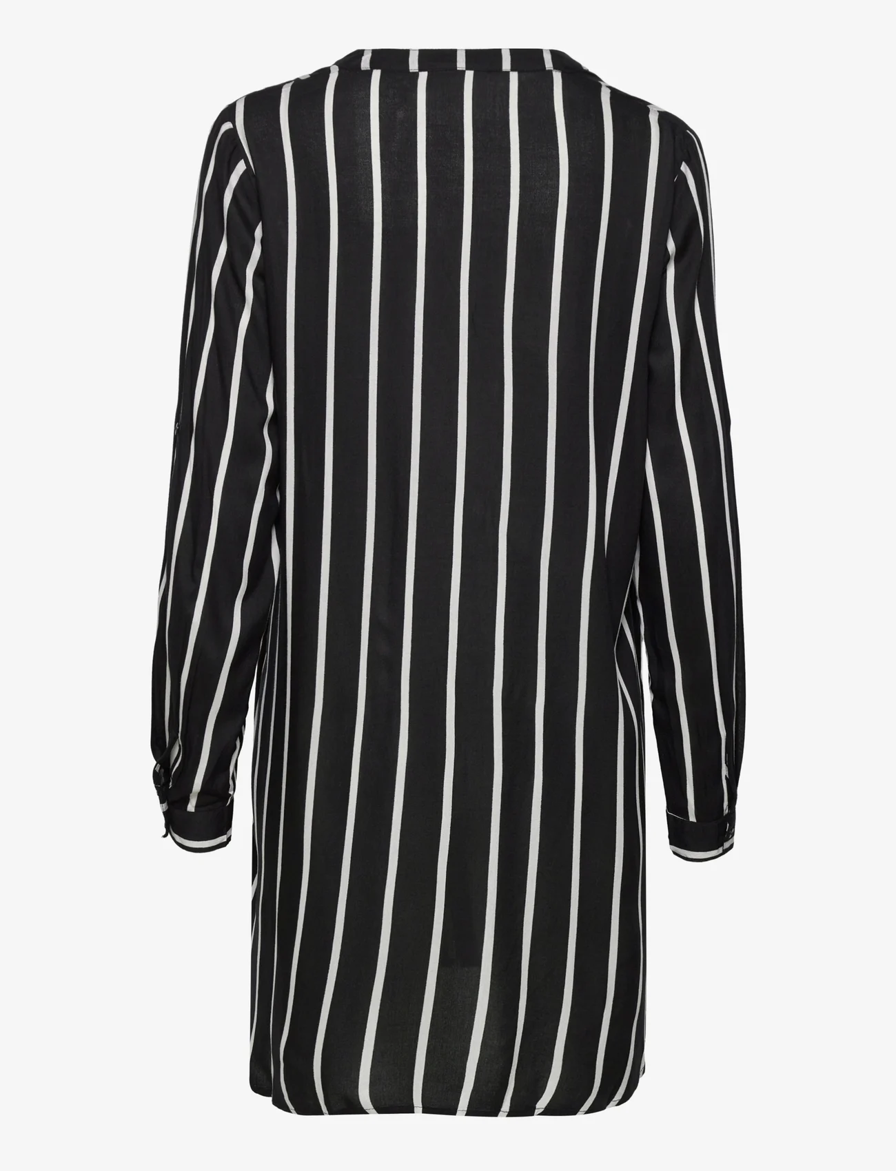 Kaffe - KAmarana Shirt Dress - skjortklänningar - black / chalk stripe - 1