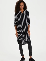 Kaffe - KAmarana Shirt Dress - skjortklänningar - black / chalk stripe - 4
