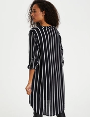 Kaffe - KAmarana Shirt Dress - shirt dresses - black / chalk stripe - 5