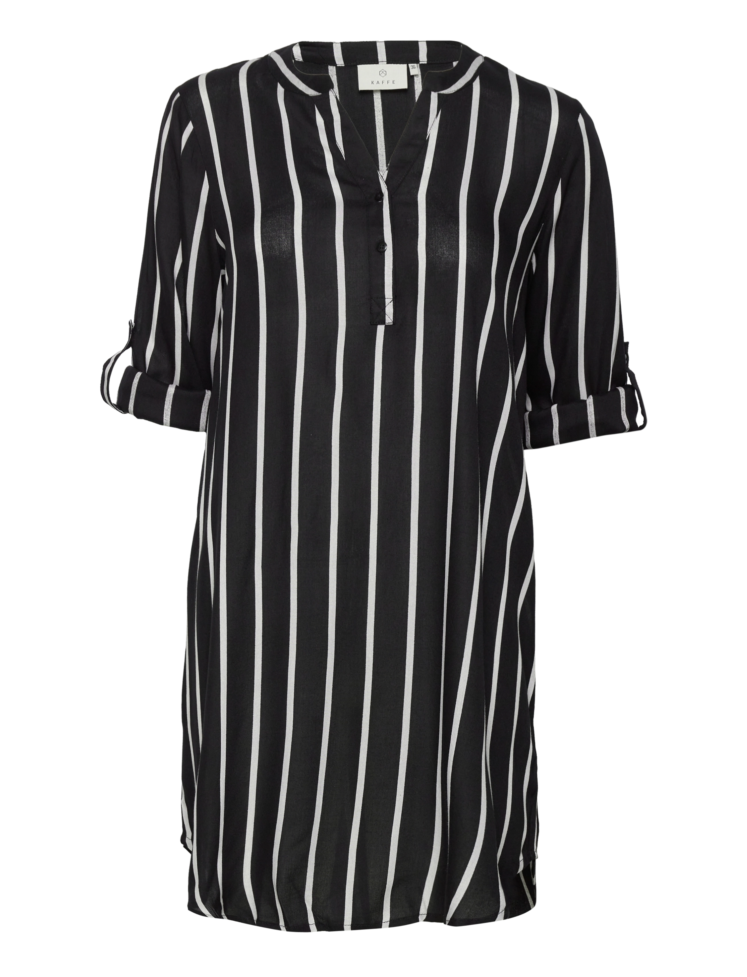 Kaffe - KAmarana Shirt Dress - robes chemises - black / chalk stripe - 3