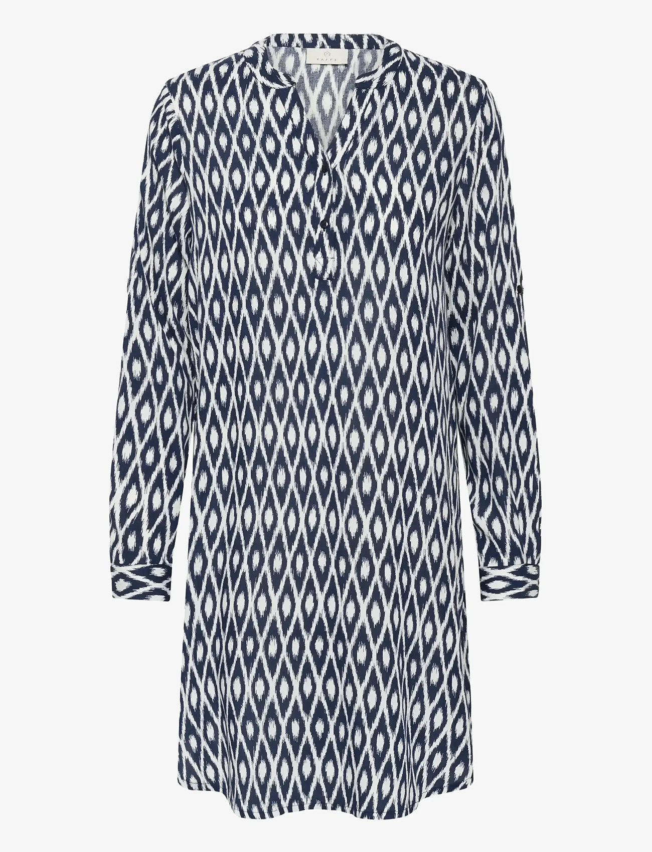 Kaffe - KAmarana Shirt Dress - skjortekjoler - midnight chalk graphic - 1