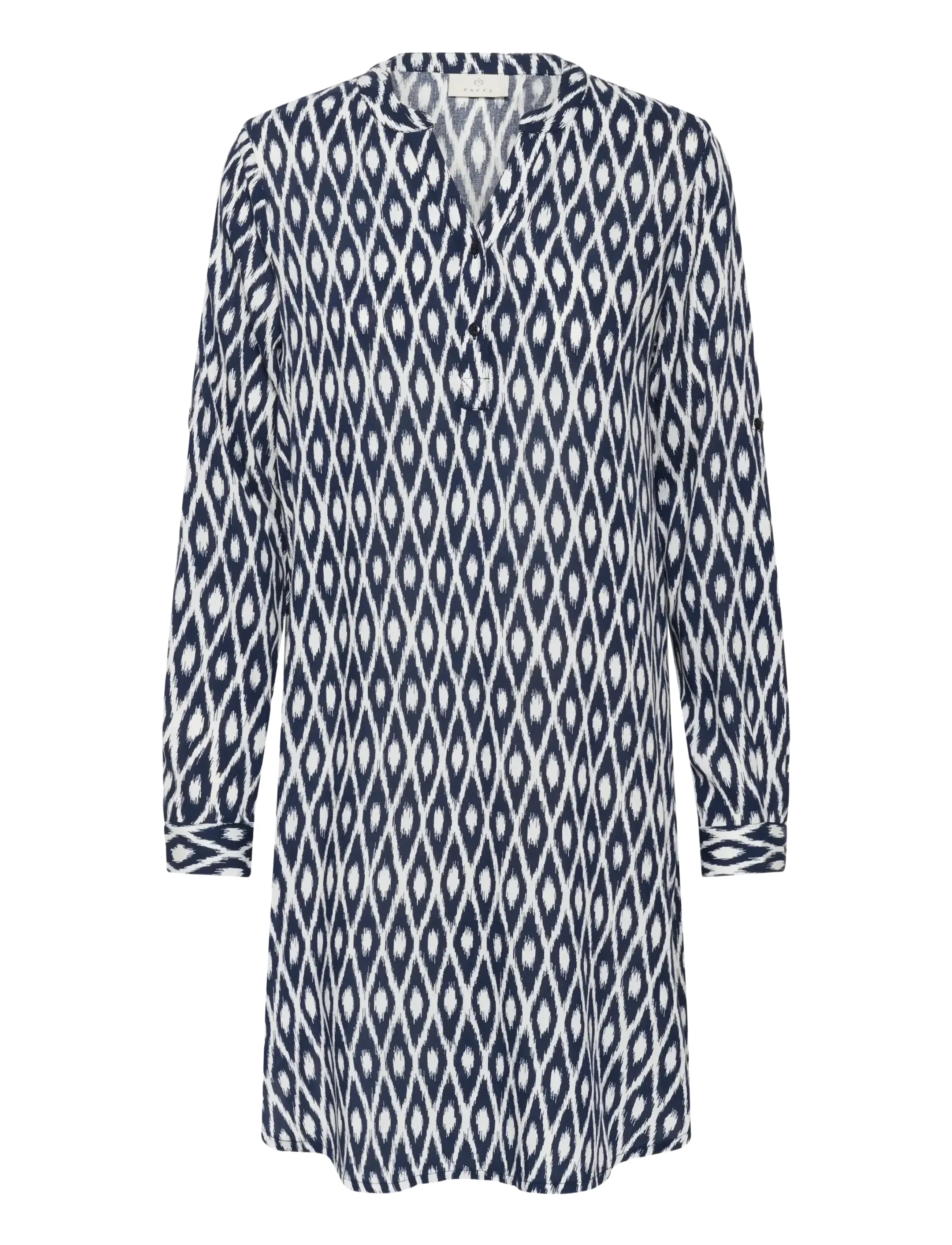 Kaffe KAmarana Shirt Dress - Tøj - MIDNIGHT CHALK GRAPHIC / navy