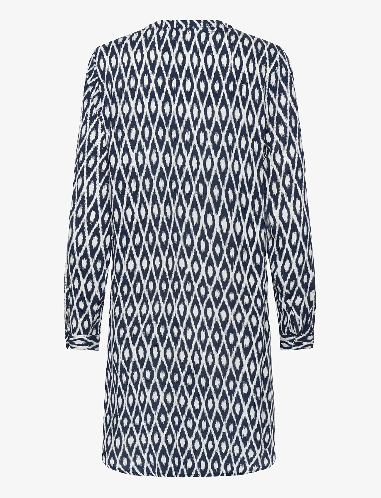 Kaffe - KAmarana Shirt Dress - skjortekjoler - midnight chalk graphic - 2