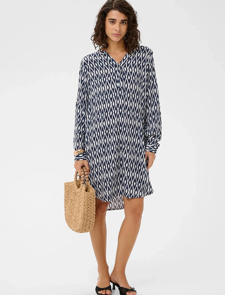 Kaffe - KAmarana Shirt Dress - hemdkleider - midnight chalk graphic - 3