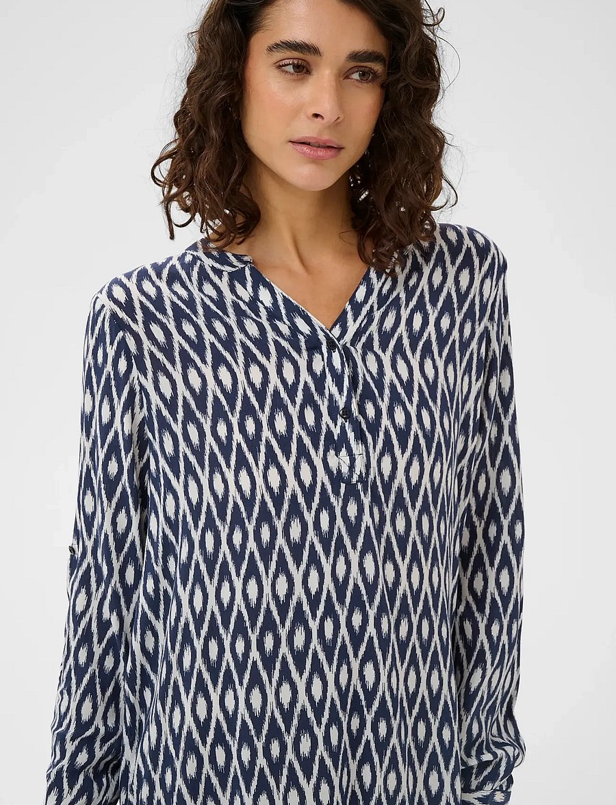 Kaffe - KAmarana Shirt Dress - hemdkleider - midnight chalk graphic - 5