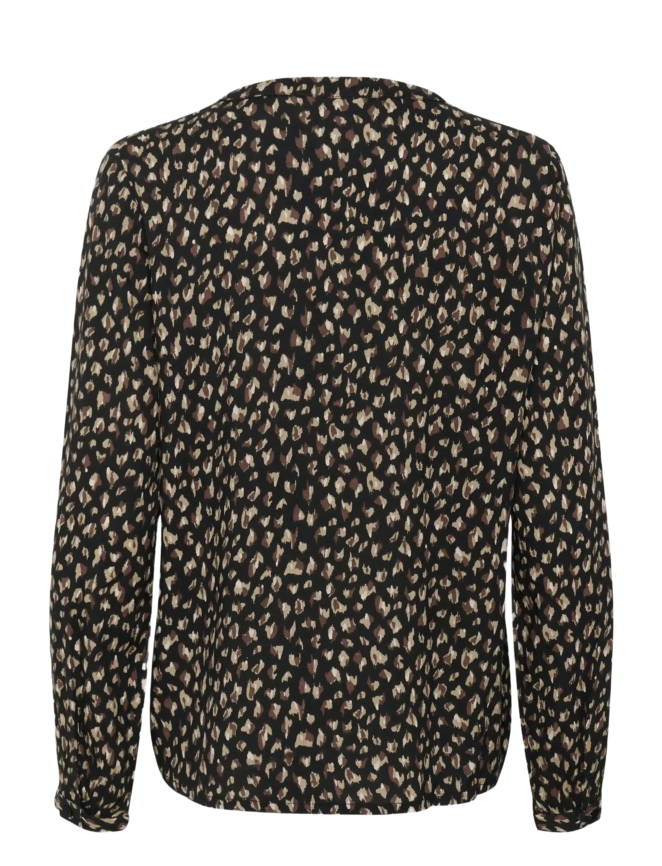 Kaffe - KAjalie BBB Blouse - long-sleeved blouses - black/brown graphic dots - 2