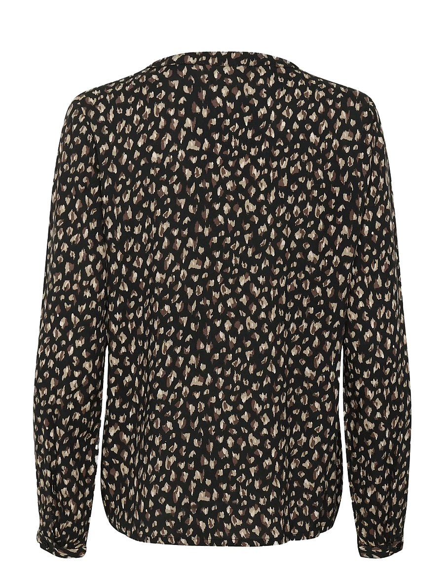 Kaffe - KAjalie BBB Blouse - langärmelige blusen - black/brown graphic dots - 2
