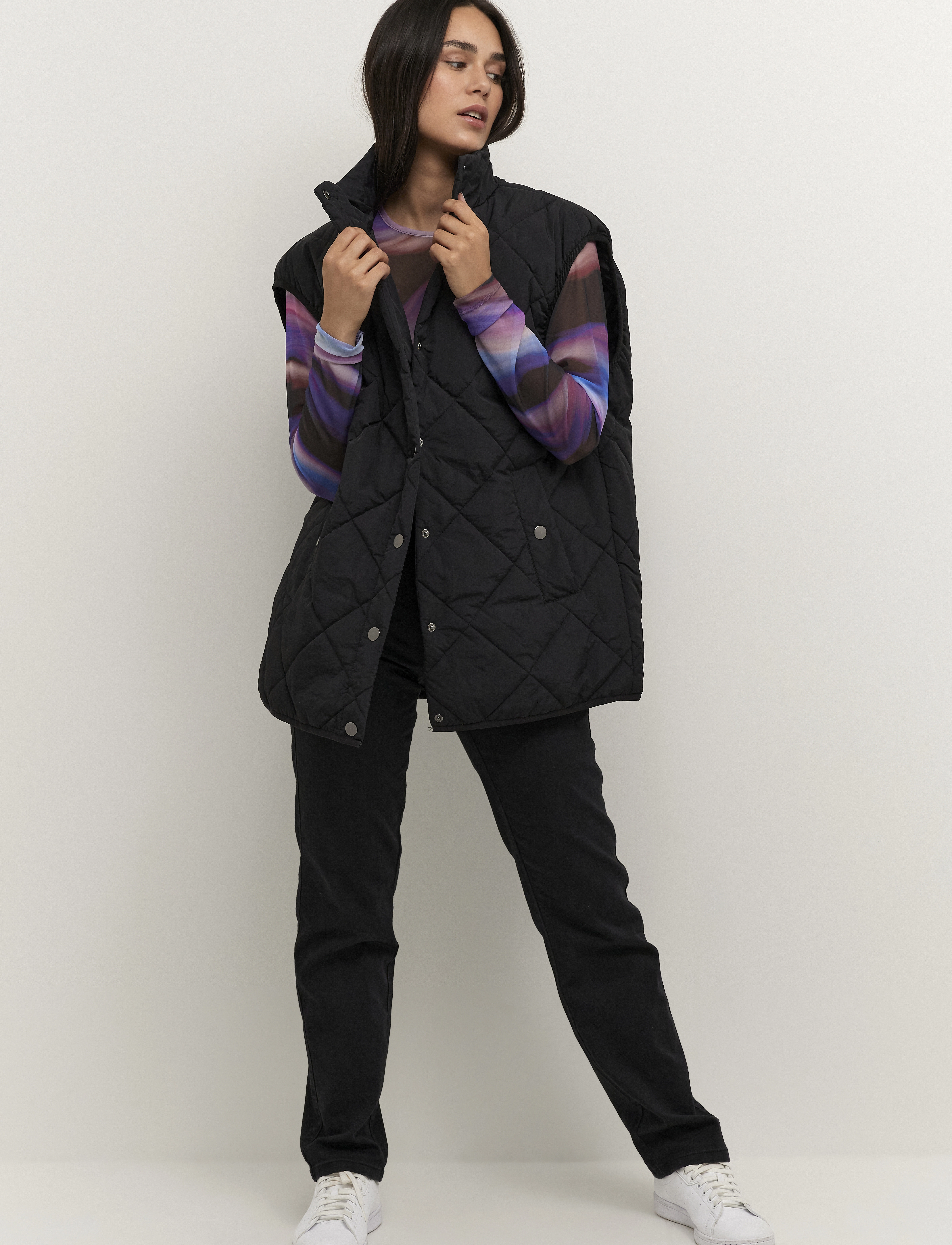 Kaffe - KAvia Waistcoat - black deep - 3