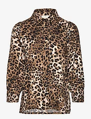 Kaffe - KAanni Shirt - langermede skjorter - leopard print - 0