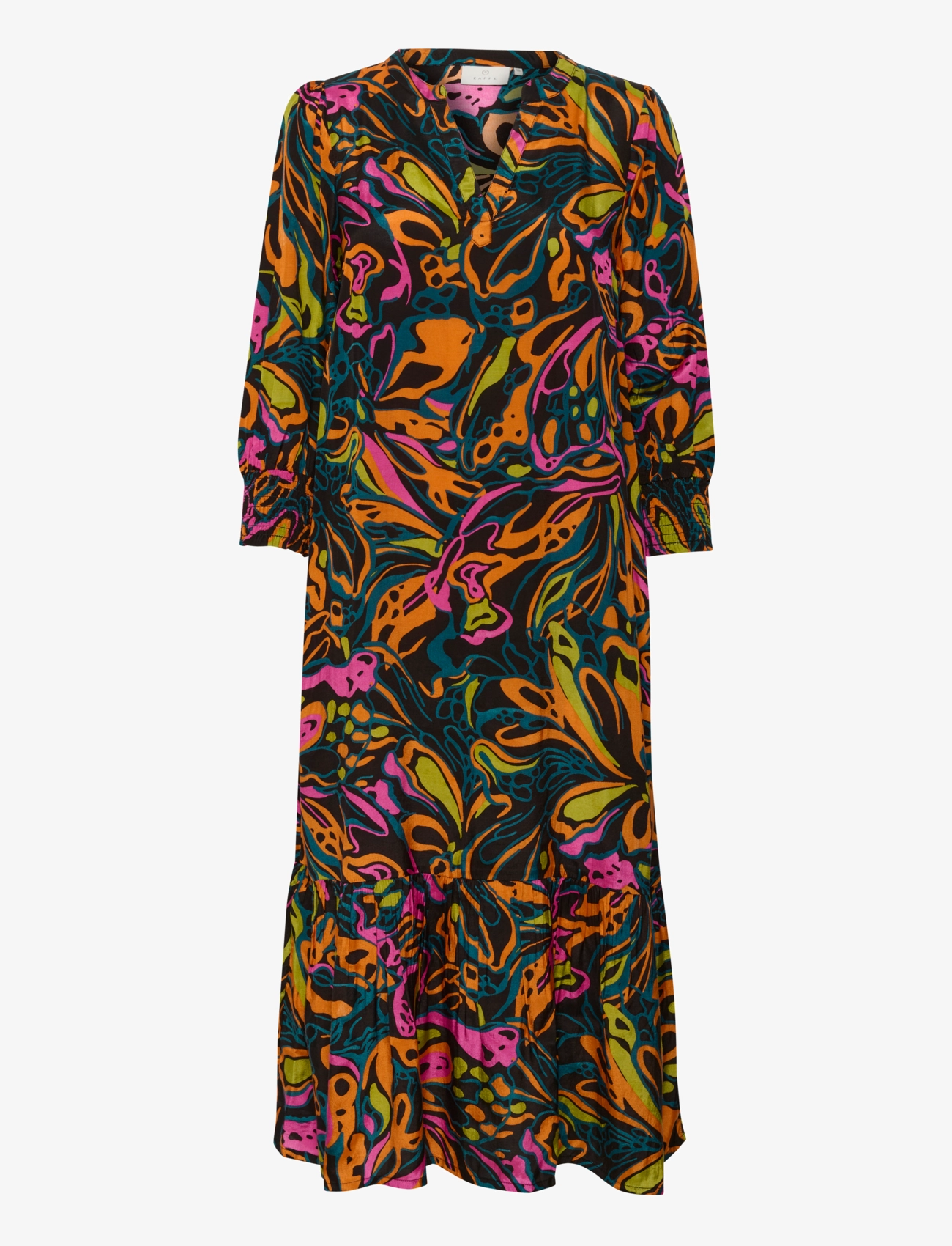 KAelle Dress - PINK/ORANGE/GREEN ABSTRACT