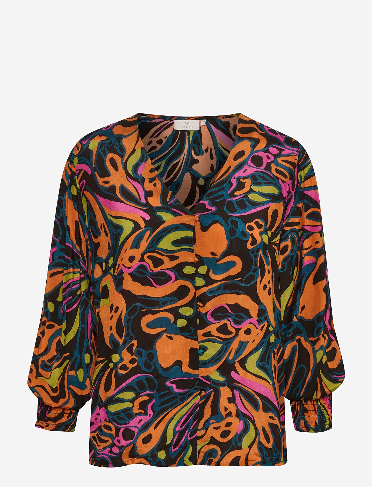 Kaffe - KAelle Blouse - pink/orange/green abstract - 0