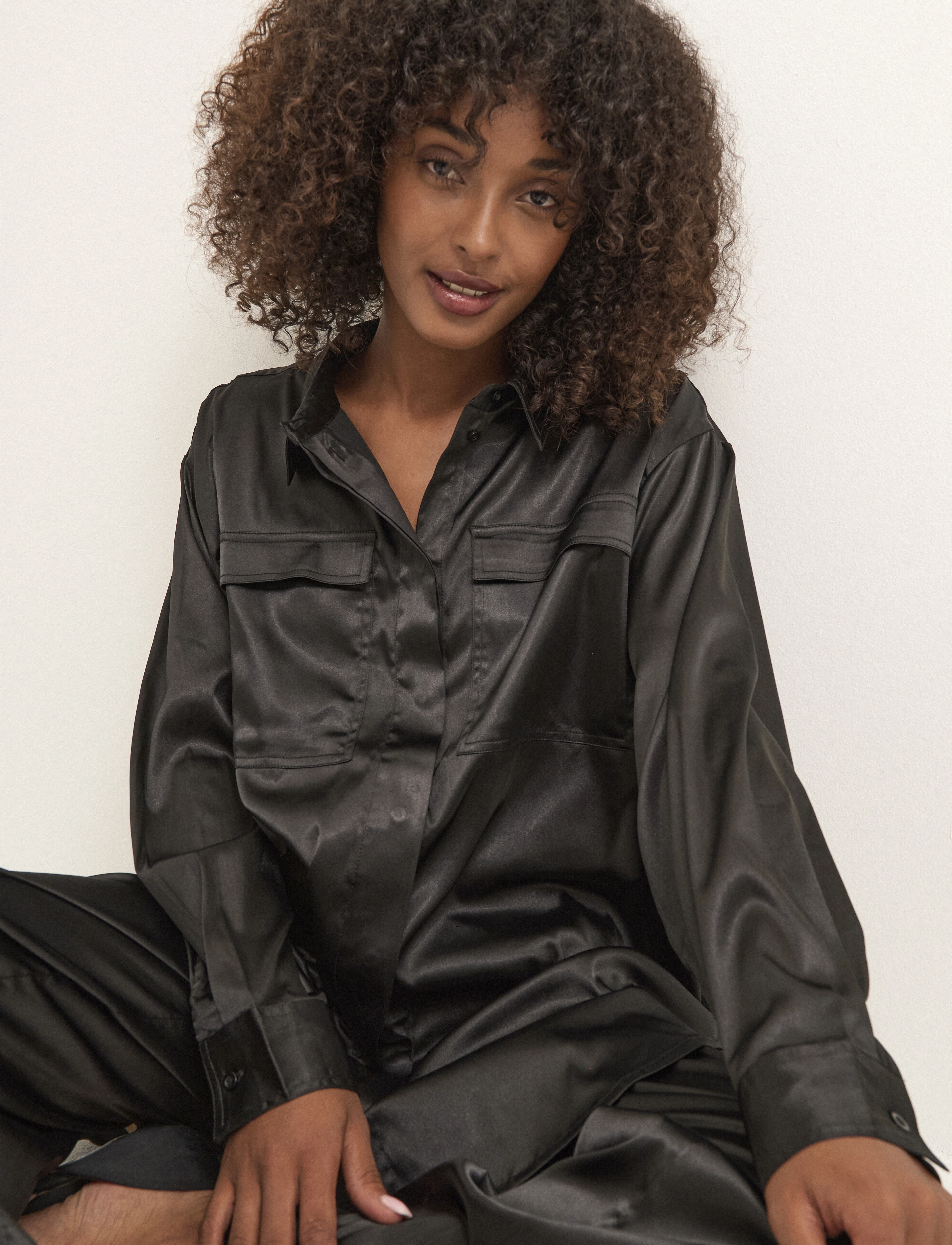 Kaffe - KAsally Shirt - long-sleeved shirts - black deep - 5