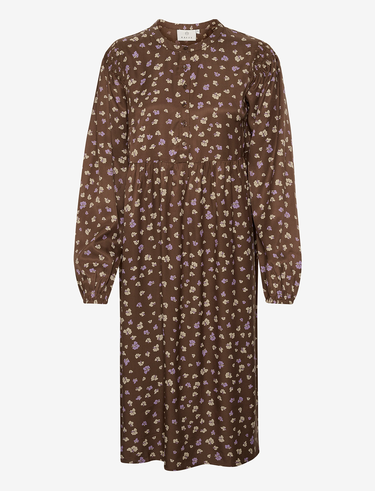 Kaffe - BPibbie Dress - brown / purple flower print - 0