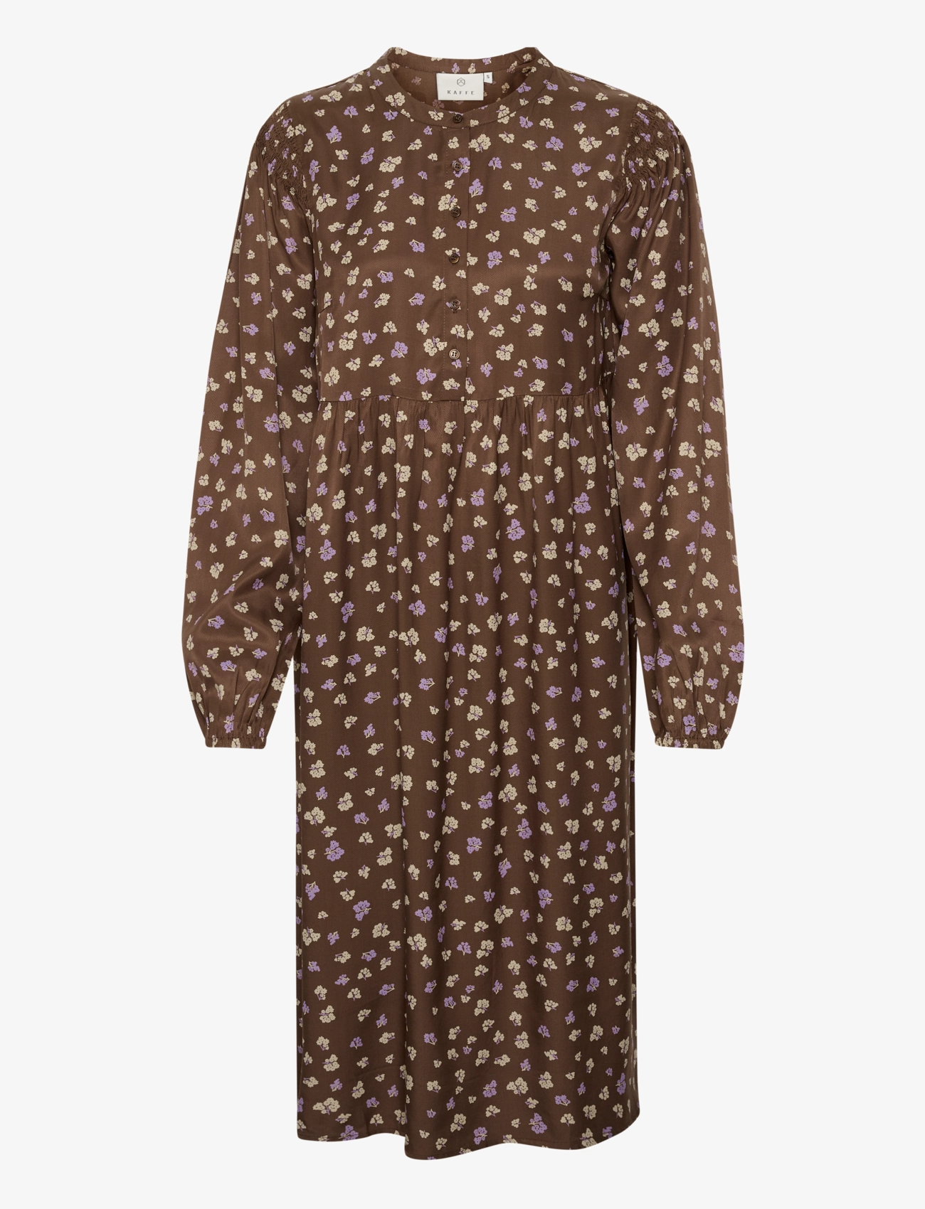 BPibbie Dress - BROWN / PURPLE FLOWER PRINT