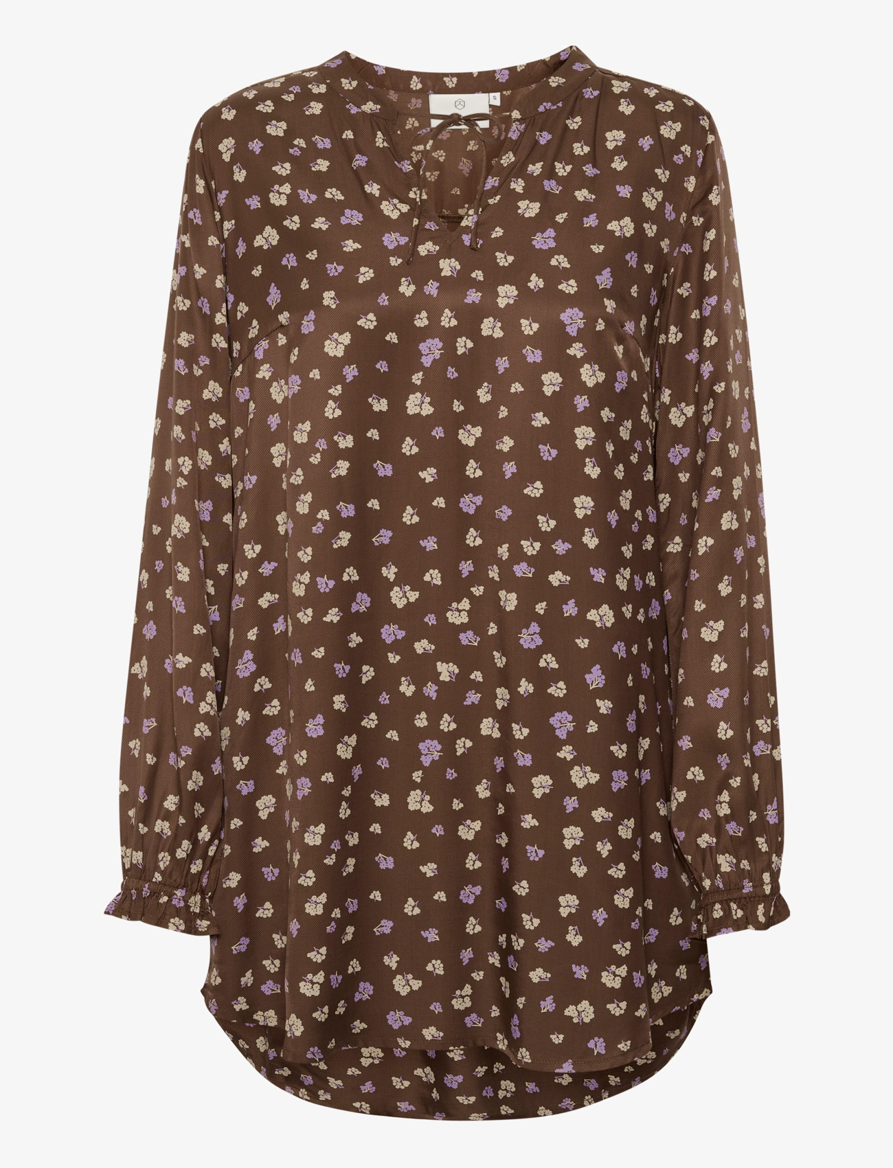 BROWN / PURPLE FLOWER PRINT