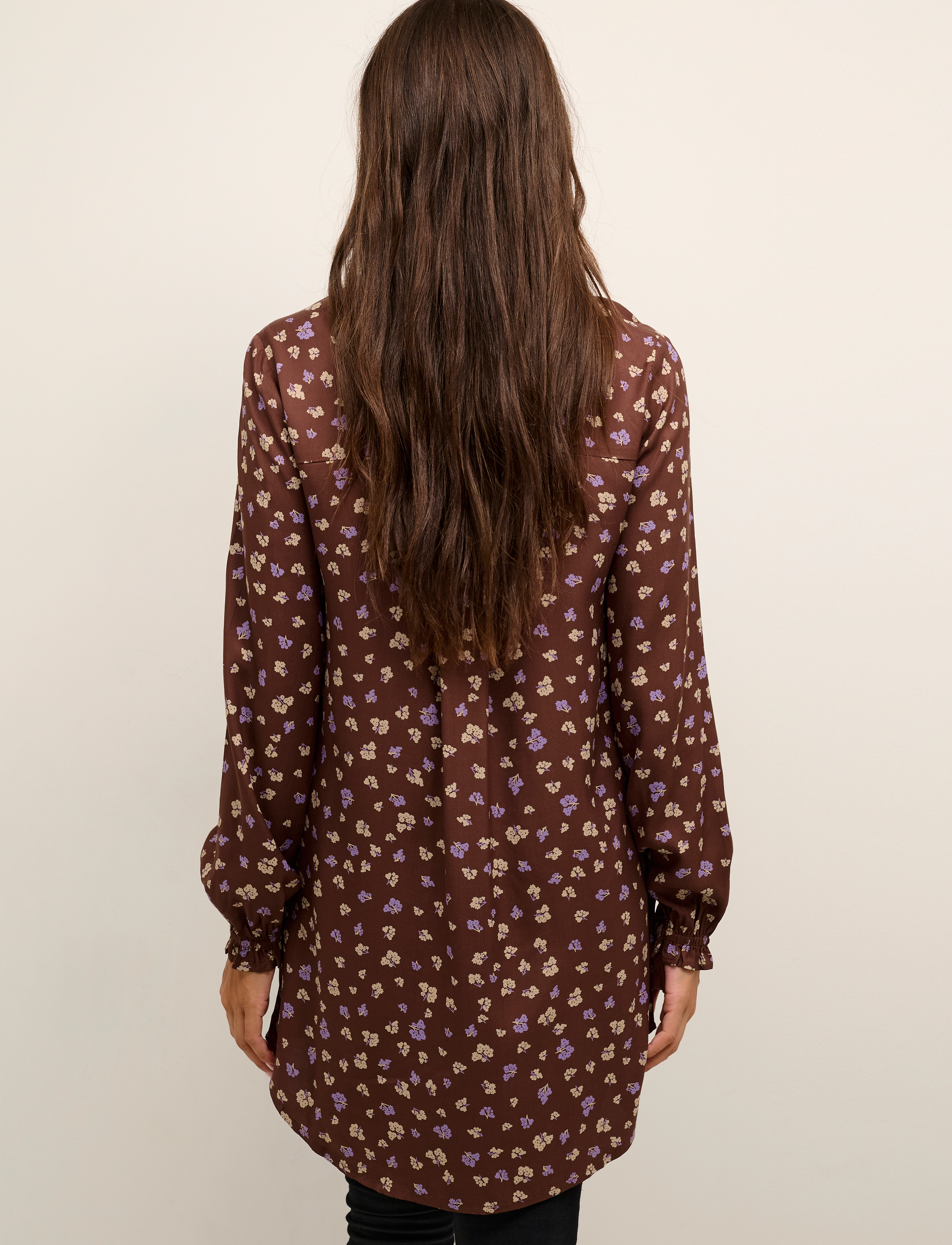 Kaffe - BPibbie Tunic - brown / purple flower print - 4
